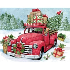 , Christmas Truck Box Christmas Cards
