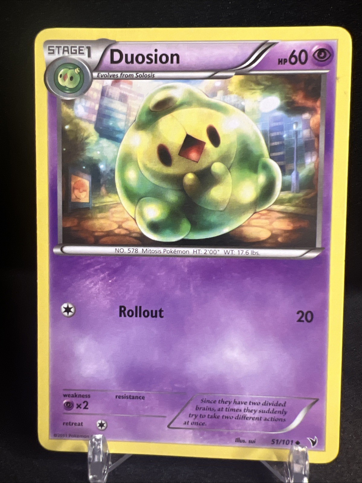 Duosion 51/101 Uncommon Noble Victories Pokemon Card 2011