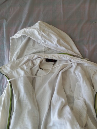 Coogi Windbreaker Jacket Casual White Hooded Full Zip 4xl Logo Mens See Details - Picture 23 of 24
