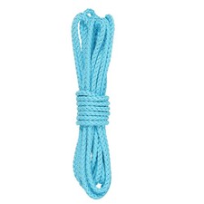 5.5 Yard Leather Cord, 5.5mm Round Braided Leather Strips, Sky Blue