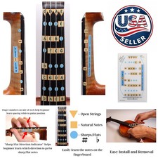 Learn Violin Notes Quickly with Our Finger Guide Fretboard Stickers - 4/4 Size