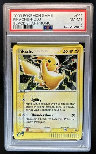 2003-2006 Pokemon Nintendo Black Star Promos Pikachu #012 PSA 8