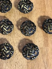 16 Pcs Lot Metal Cabinet/ Drawer Knobs  Weaved Metal Knobs Gold / Black