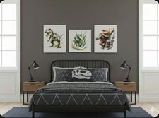 3-piece canvas picture set/dinosaur wall picture, for kids/room decoration