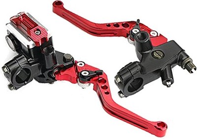 Universal 7/8'' 22mm Motorcycle Brake Levers Handlebar Master Red