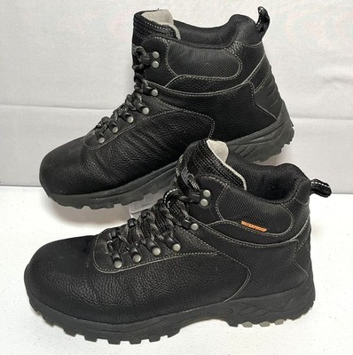 KHOMBU Men's 7.5 Memory Foam Hiker Boot Thinsulate Black Waterproof Lightweight