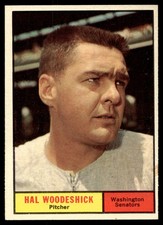 1961 Topps Hal Woodeshick #397 Washington Senators