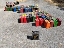 Vintage Petrol Jerry Can With Cap Shell Aviation Spirit 