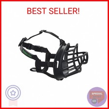 BASKERVILLE ULTRA MUZZLE - Patented Humane Design, Breathable, Dog can Pant and