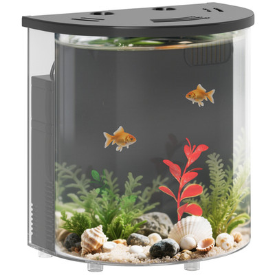 Aquarium Acryl Nano 3L schwarz LED Filter Starter Kit 20x14x21cm + LED & Pflanzen