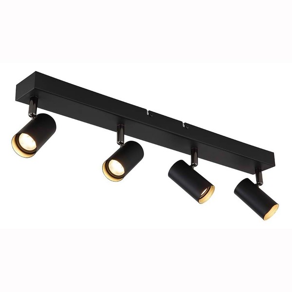 Deckenleuchte Led Deckenlampe Wohnzimmerlampe Metall Schwarz Schwenkbar L 56 Cm-image
