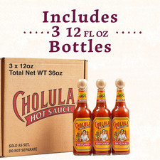 Cholula Original Hot Sauce 12 fl oz Pack of 3 Gift Box, Product of Mexico