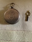 montre de gousset en argent.. mécanique homme avec chaîne argent et clé