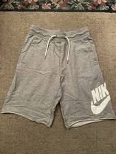 Nike Standard Fit Gray Sweat Shorts Size Small Orange Tag