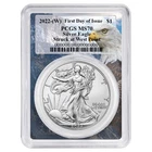2022 (W) $1 American Silver Eagle PCGS MS70 FDOI Eagle Frame