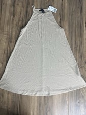 Forever 21 Women's Spaghetti Strap Loose Dress Size Small Beige