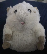 WARMIES Large Cozy Plush Brown and White Hamster Heatable Plush Toy Lightly Used