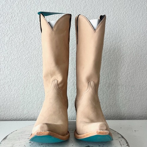 Botas de Vaquero Lane EMMA JANE 10 Cuero Hueso Vaquera Occidental Media Pantorrilla Alta - Imagen 8 de 15