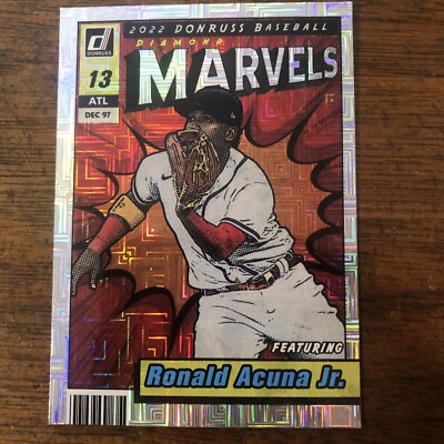 Ronald ACUNA Jr Marvels 2022 Panini Donruss Diamond Marvels Card Vector M-4.