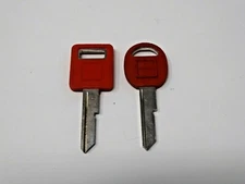  GM A&B RED PLASTIC HEAD ORIGINAL KEY BLANKS