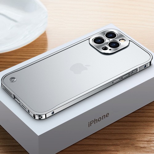 Etui na iPhone 15 14 16 Pro Max 13 12 Stop aluminium Metal Bumper Matowe etui - Zdjęcie 21 z 24