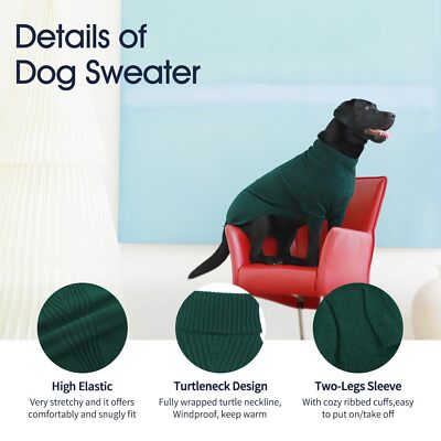 It Dogs ニットS IECOii XXL Dog Sweater - Knit Turtleneck Winter Sweatshirt For
