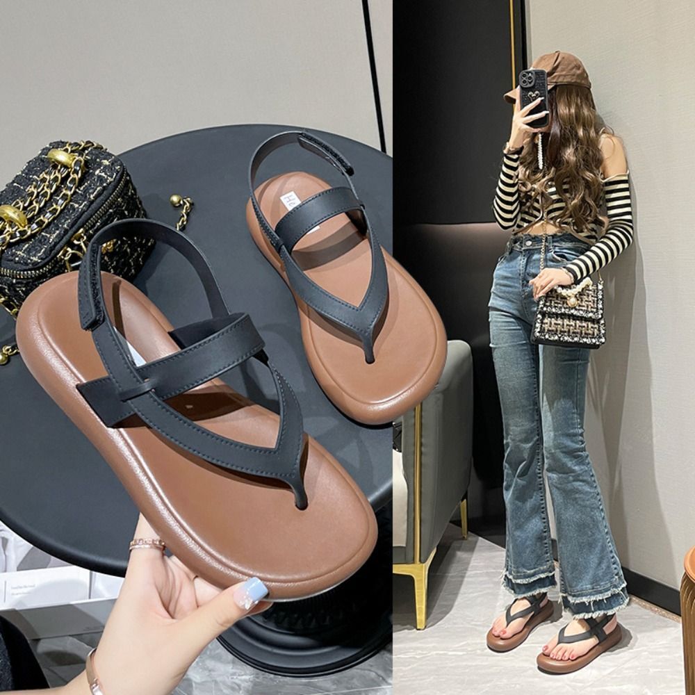 SAOLA Sandali con tacco suola spessa ciabatte comode punta tonda sandali outdoor