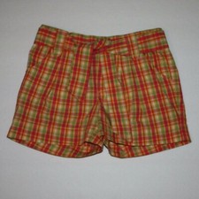 Gymboree Aloha Sunshine Girl's Belted Plaid Shorts in size 3