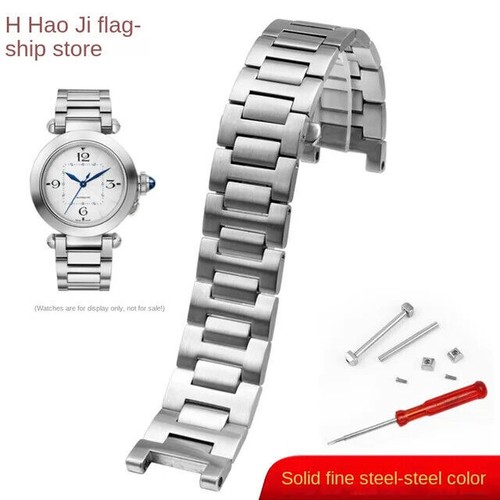 22*14 20*12mm Stainless Steel Watch Band Strap For Cartier PASHA Series Bracelet - Picture 8 of 8
