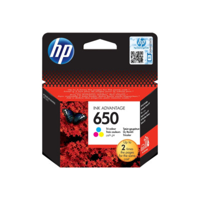 HP No.650 Tintenpatrone, cyan magenta gelb, für HP Deskjet, bis zu 200 Seiten