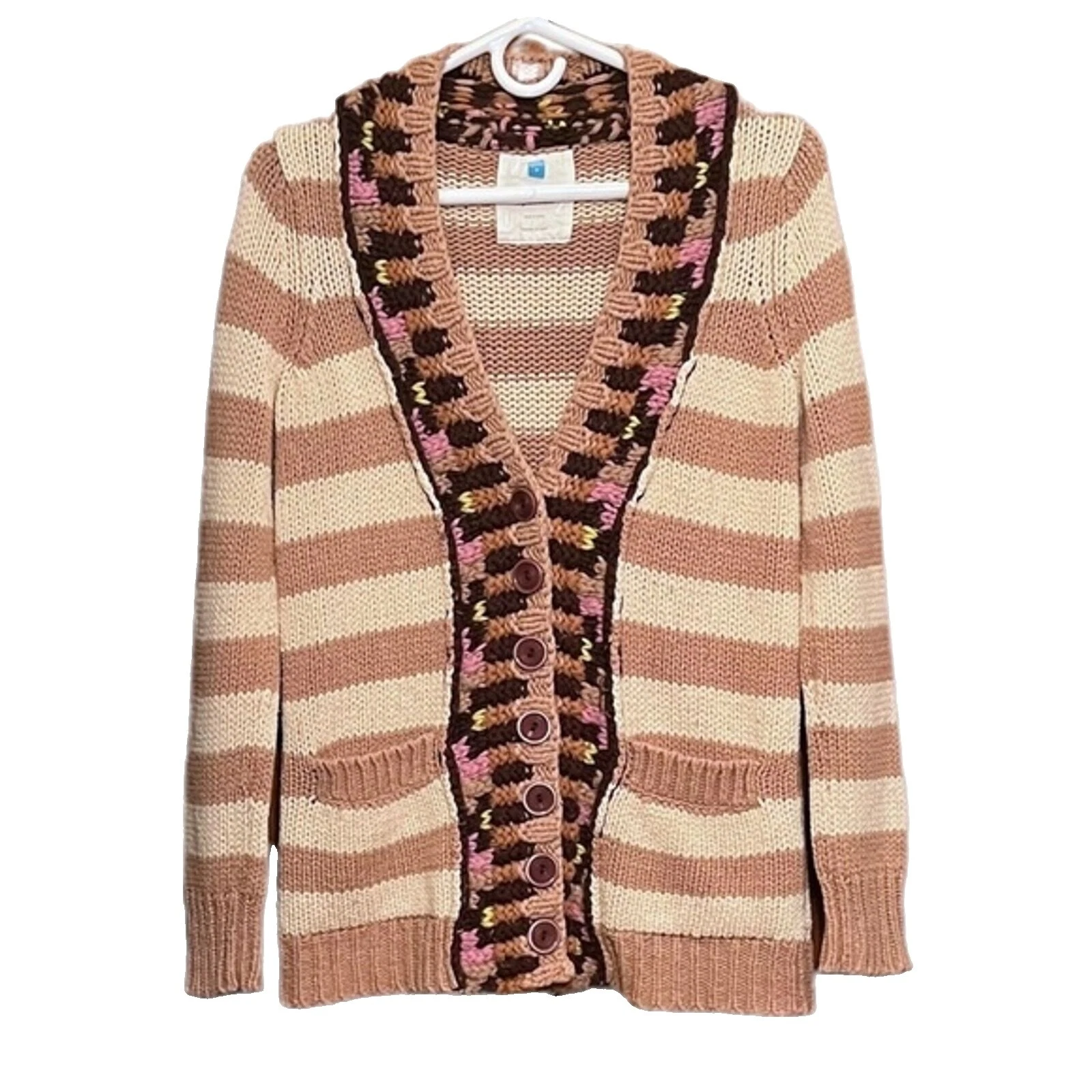 Suéteres femininos listrados Anthropologie Cashmere