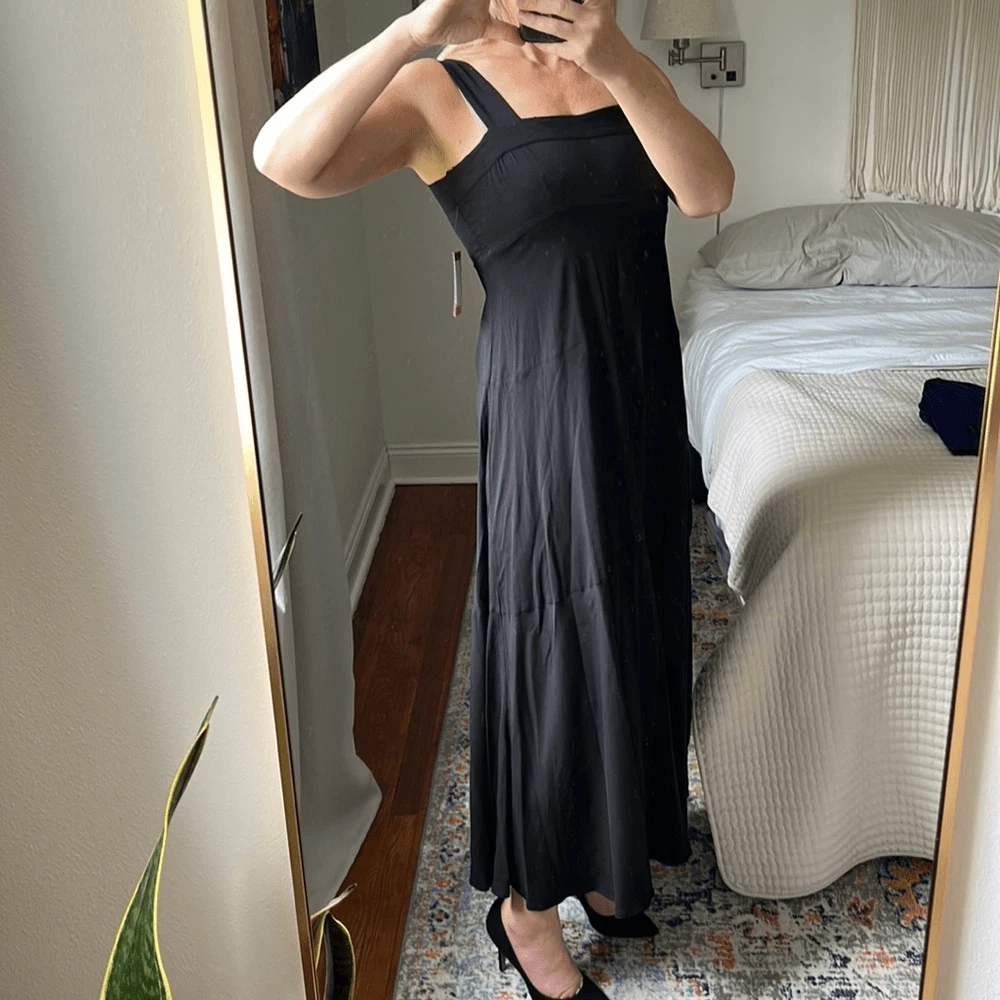 Vince camuto black long clearance dress