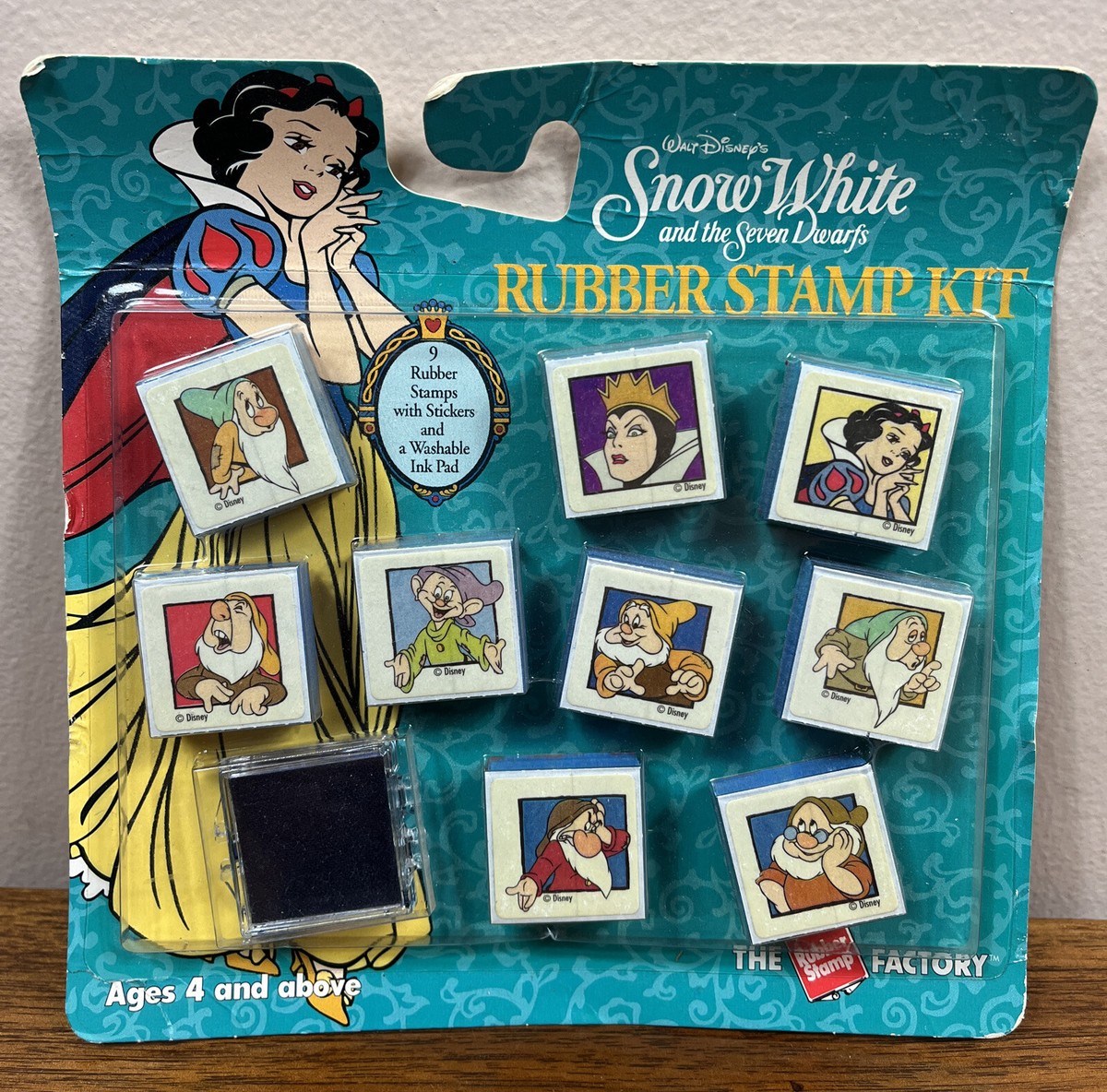 Vintage Disney's Snow White Rubber Stamp Set Rubber Factory