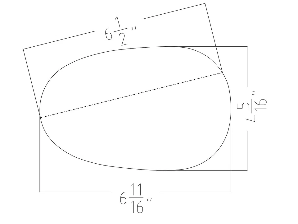 Espejo de vidrio sin calefacción con almohadillas lado del conductor para Mazda MIATA 90-97 Suzuki X-90 96-98 Foto 2 de 4
