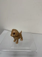 Barbie Doll Size Puppy Dog Pet Figure Brown with Dark Brown Eye Patch Diorama