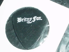BRITNY FOX Logo & Dizzy Dean Signature Concert Tour 1988 RaRe GUITAR PICK #2