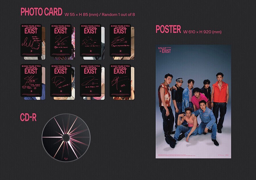 EXO [EXIST] 7th Album PHOTO BOOK Ver. RANDOM VER/ CD+Book+