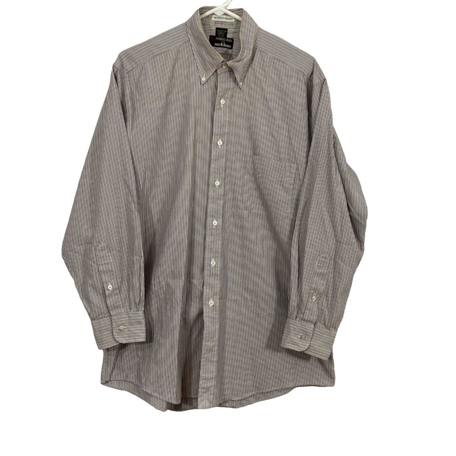 Botón informal a rayas de manga larga Reed-Down Shirts for Men