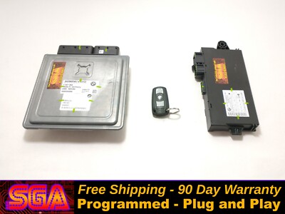 2007-2011 BMW 328i ECU DME ENGINE COMPUTER W CAS AND IGNITION MODULE 7 567 362