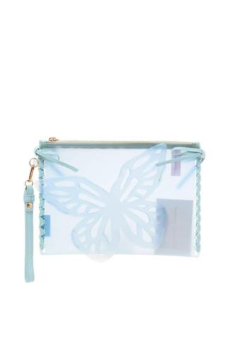Sophia Webster Flossy Butterfly PVC Clutch Bag – One Size, Blue (KL4CPKPA39)