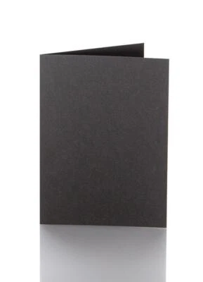 PAPER24 25 farbige blanko A6 Faltkarten Klappkarten 10x15 cm - schwarz 240 g/m²