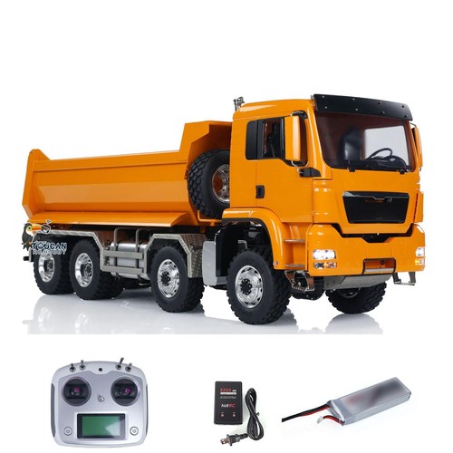 LESU 8x8 Idraulico RC Dumper Truck 1/14 RTR Metallo Radiocomando Rimorchio ribaltabile Modello Auto - Foto 5 di 24