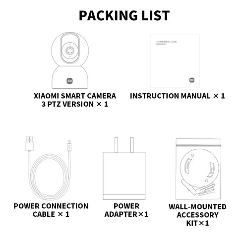 XIAOMI Smart Security Camera 3 5MP 360° Auto Tracking WiFi Night Vision Monitor - Bild 18 von 21