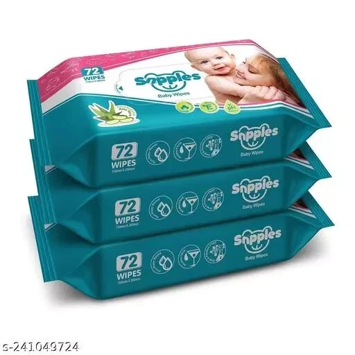 Soft moisturizing Baby Wet Wipes with Aloe Vera and Vitamin E 72 pack of 3
Opens in a new window or 