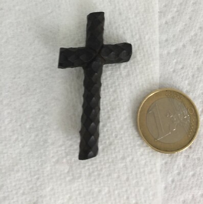 Broche Croix En Bois De La Forêt Noire - Rare Années 1940/1950 - Occasion Vintage