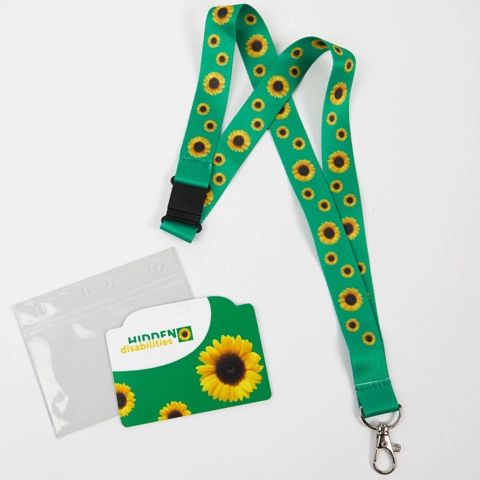 Official Hidden Disabilities Sunflower Lanyard, ID Card & Wallet