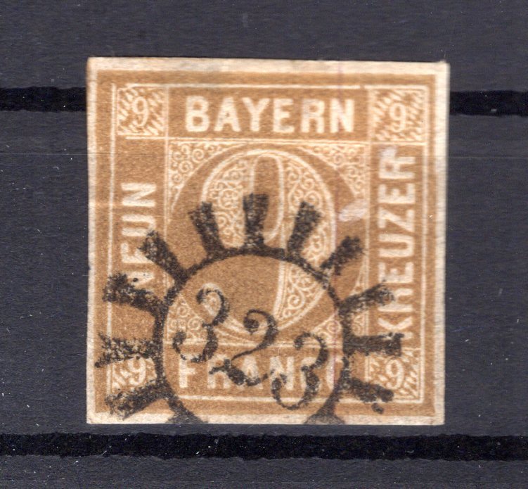 Bavaria Number Plate GMR 323 stamped (B3036)