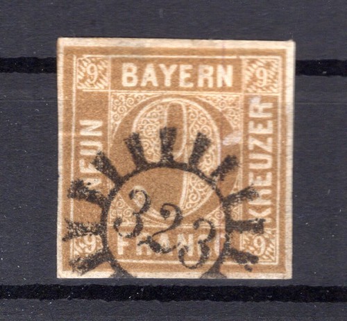 Bavaria Stamp with GMR Number 323 Stamped (B3036