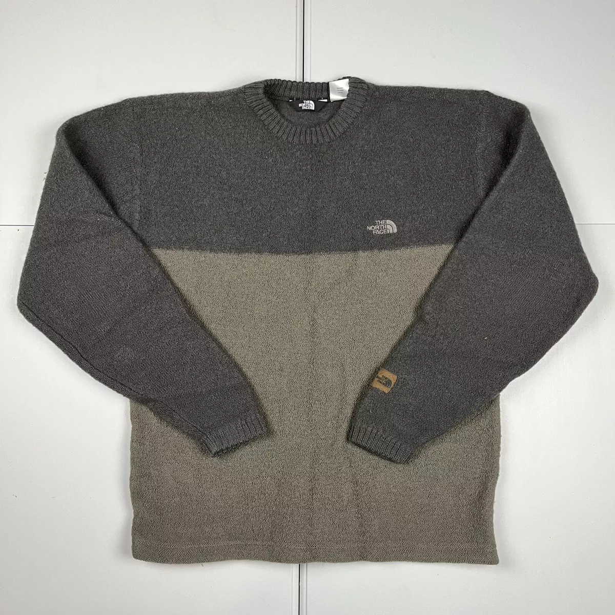 The North Face Two Tone Wool Sweater Grey Mens M
