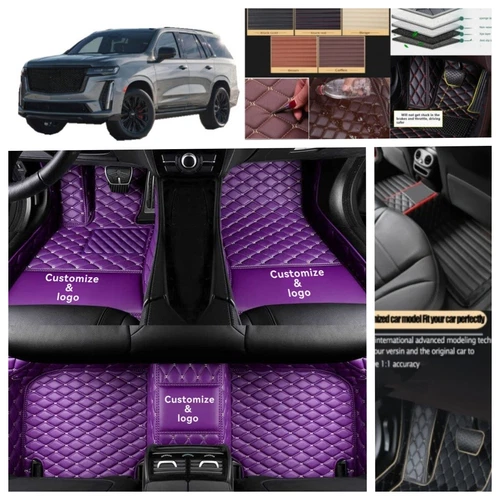 For Cadillac Eslacade 2002-2020 Car Floor Mats Custom PU Leather Auto Carpets - Imagen 9 de 44